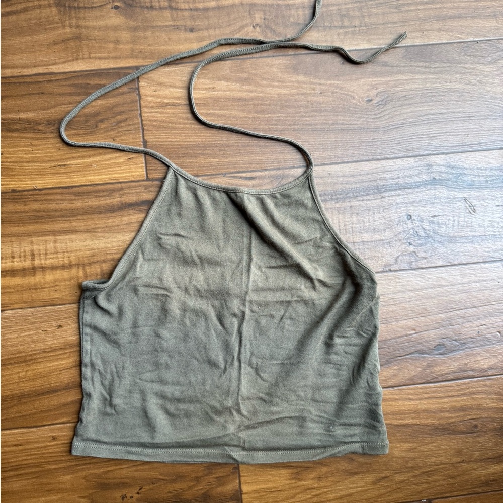 Olive Green Halter Top
